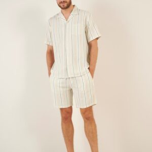 Ensemble Rayé Chemise + Bermuda 10051