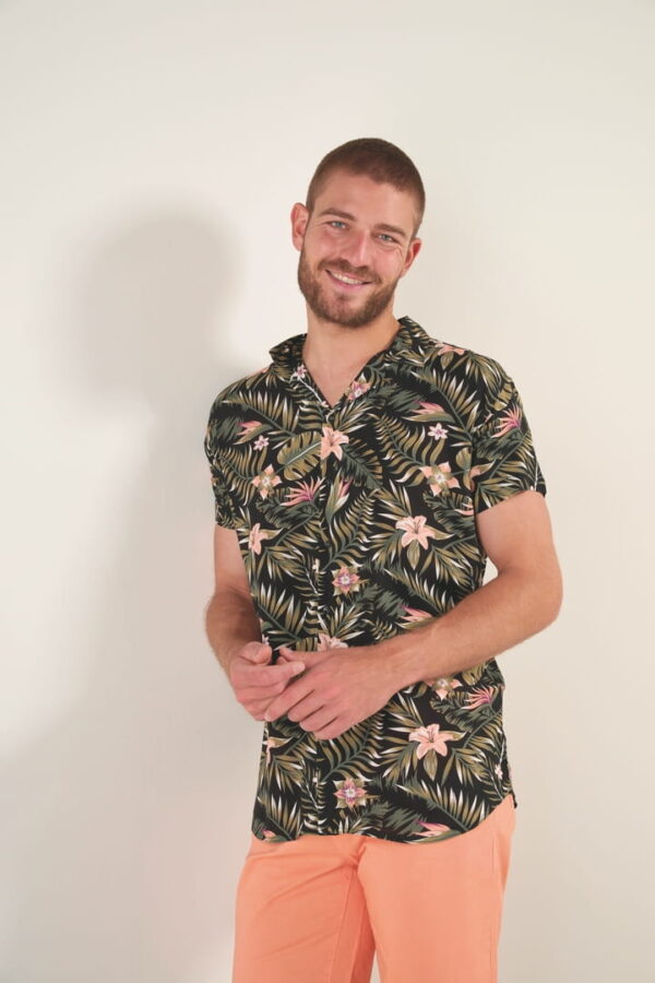 Chemise imprimé Black tropical 4758
