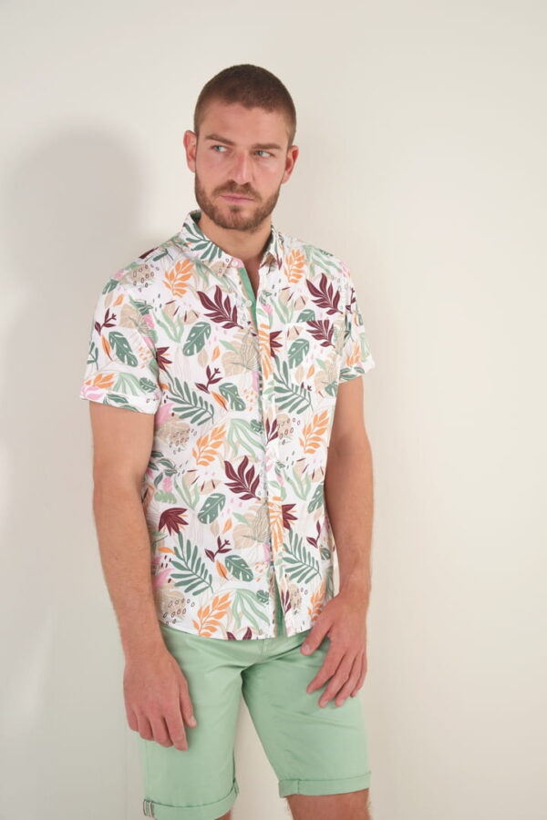 Chemise imprimé végétal pop 4788