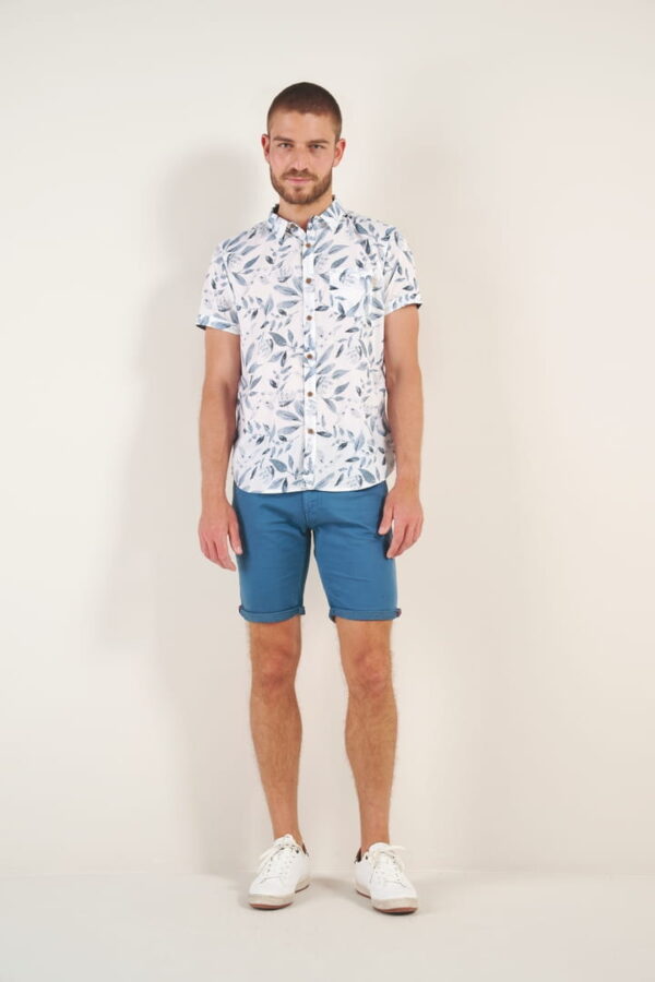 Chemise imprimé feuilles aquarelle 4791