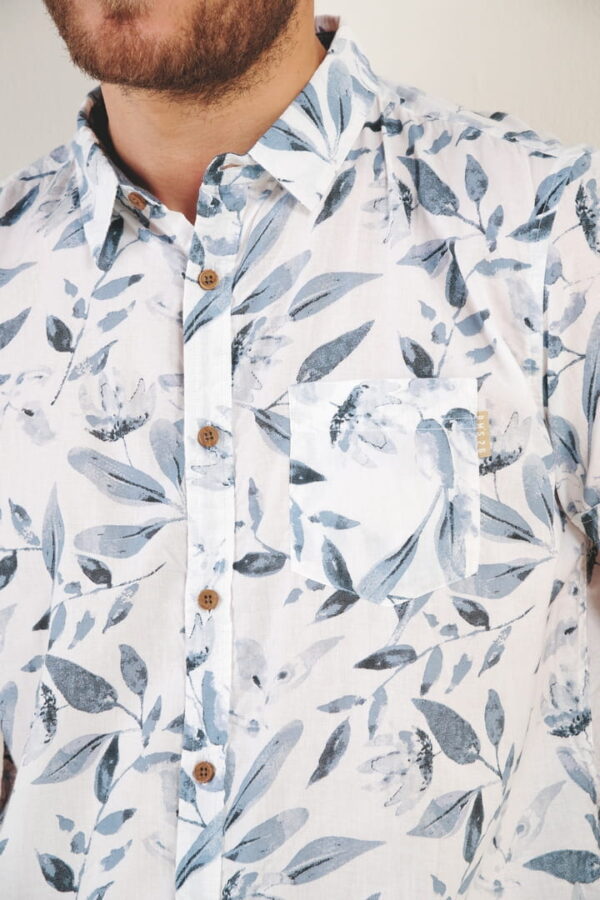 Chemise imprimé feuilles aquarelle 4791 – Image 2