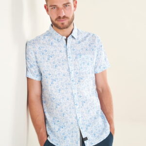 Chemise Coton-Lin imprimée fleurs 4797