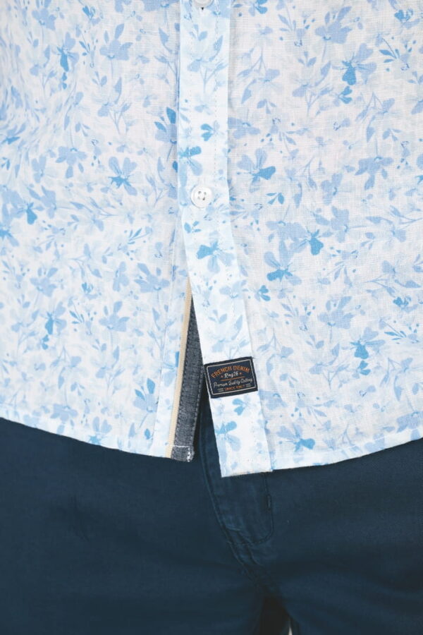 Chemise Coton-Lin imprimée fleurs 4797 – Image 2