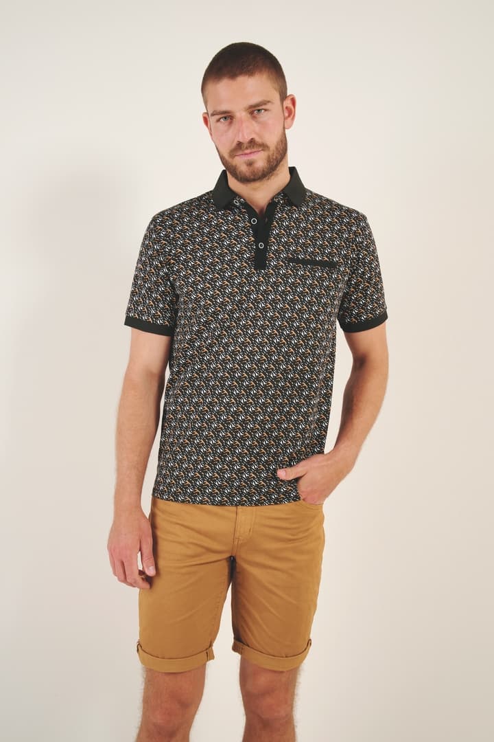 Polo imprimé Monogramme 91089