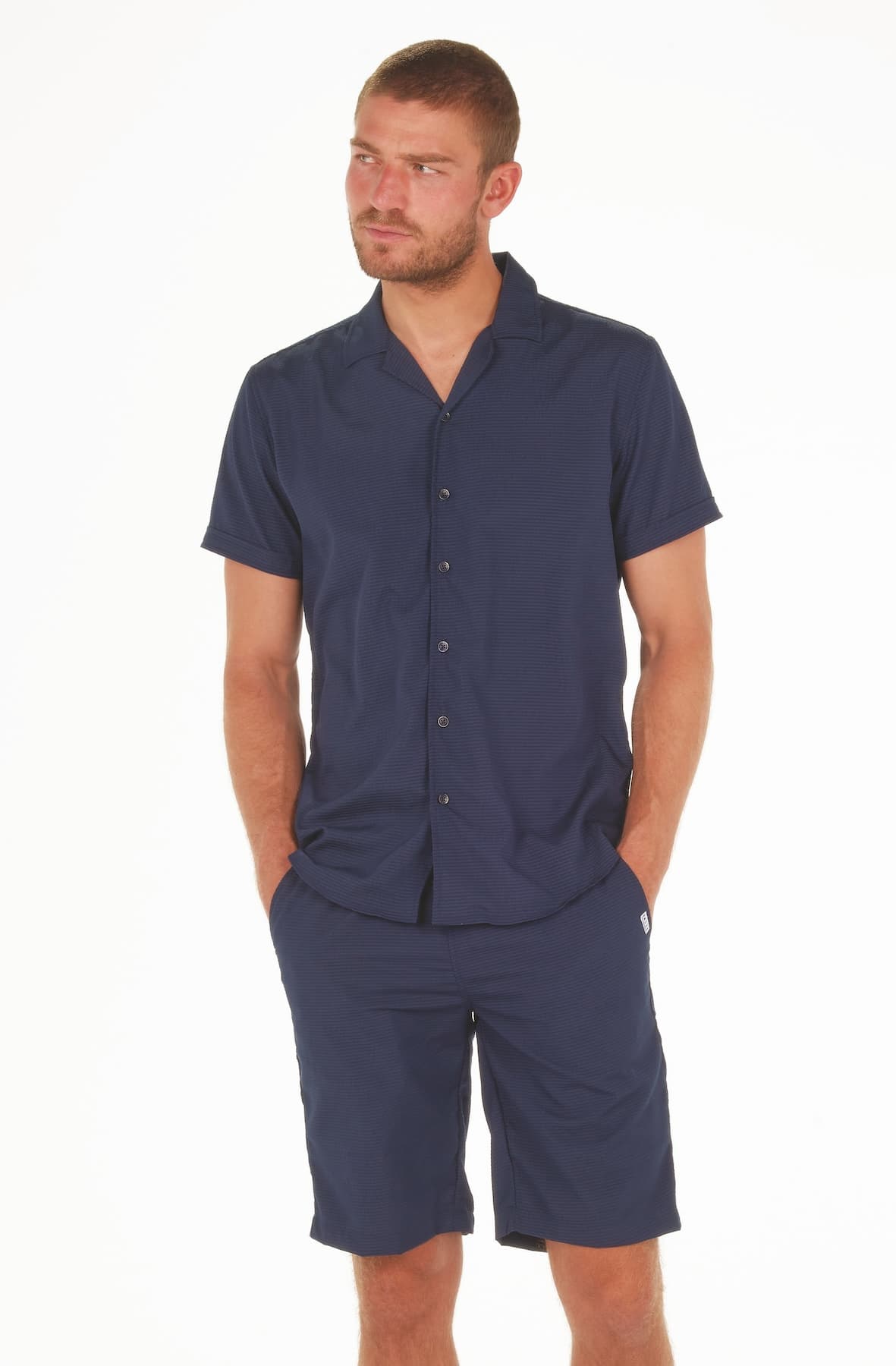 Ensemble Texturé Chemise + Bermuda 10050