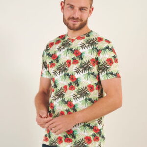 T-Shirt imprimé tropical 91059