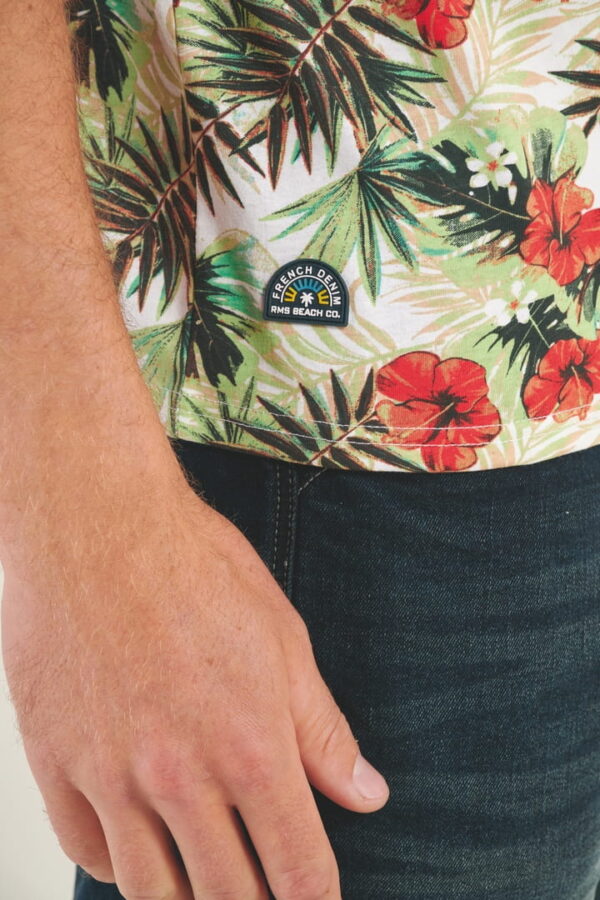 T-Shirt imprimé tropical 91059 – Image 2