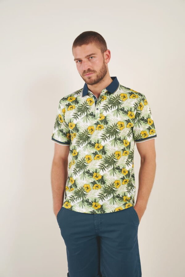 Polo imprimé Fleurs Hibiscus 91097