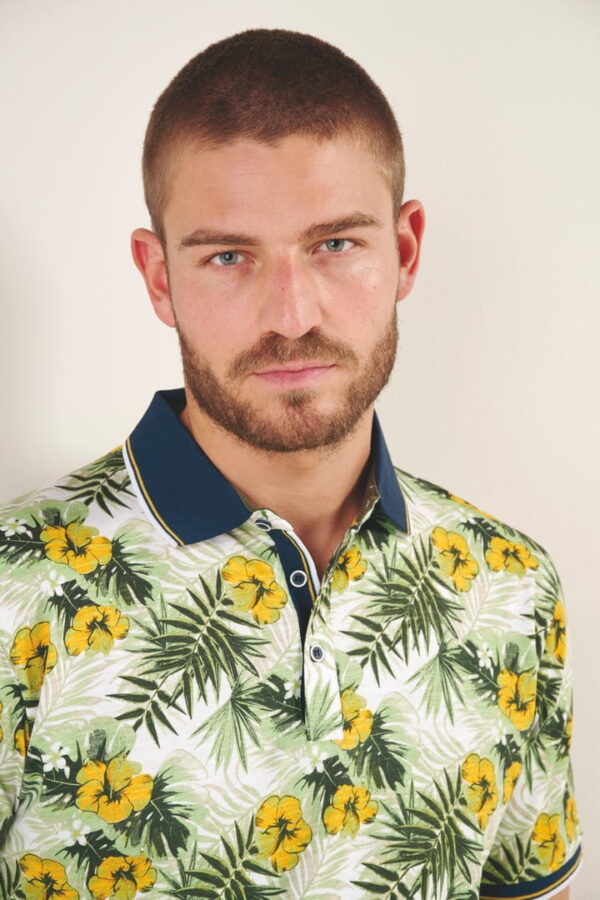 Polo imprimé Fleurs Hibiscus 91097 – Image 2