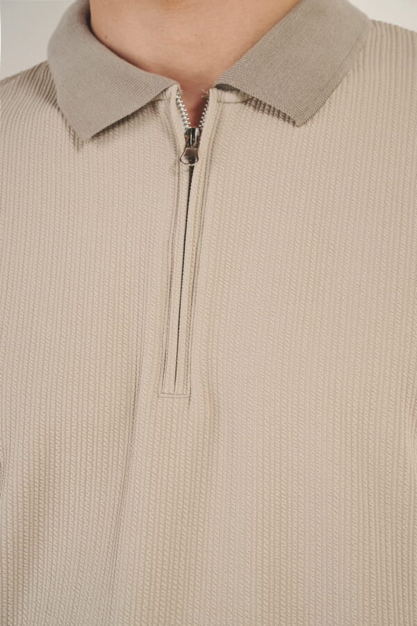 Polo Texturé col Zip 91323 – Image 2