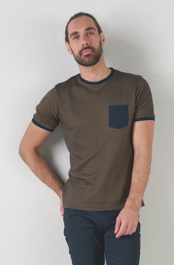 T-Shirt Jacquard damier 91150 – Image 2