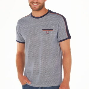 T-Shirt bicolore imprimé graphique 91148
