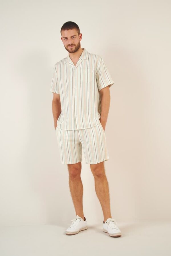 Ensemble Rayé Chemise + Bermuda 10051