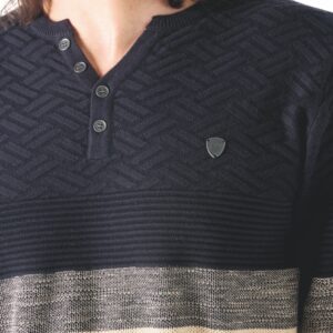 Pull bicolore col Y bandes placées Jauge 12 61008